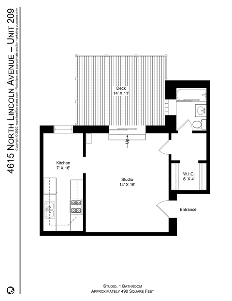 4613 N Lincoln Ave Studio-2 Beds Apartment for Rent - Photo Gallery 10